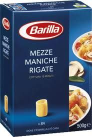 Pasta Mezze Maniche Rigate Barilla 