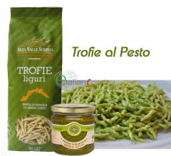 Trofie Artigianali al Pesto (con aglio) 