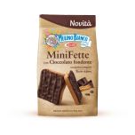 Mulino Bianco wholemeal biscuit with one side covered with dark chocolate